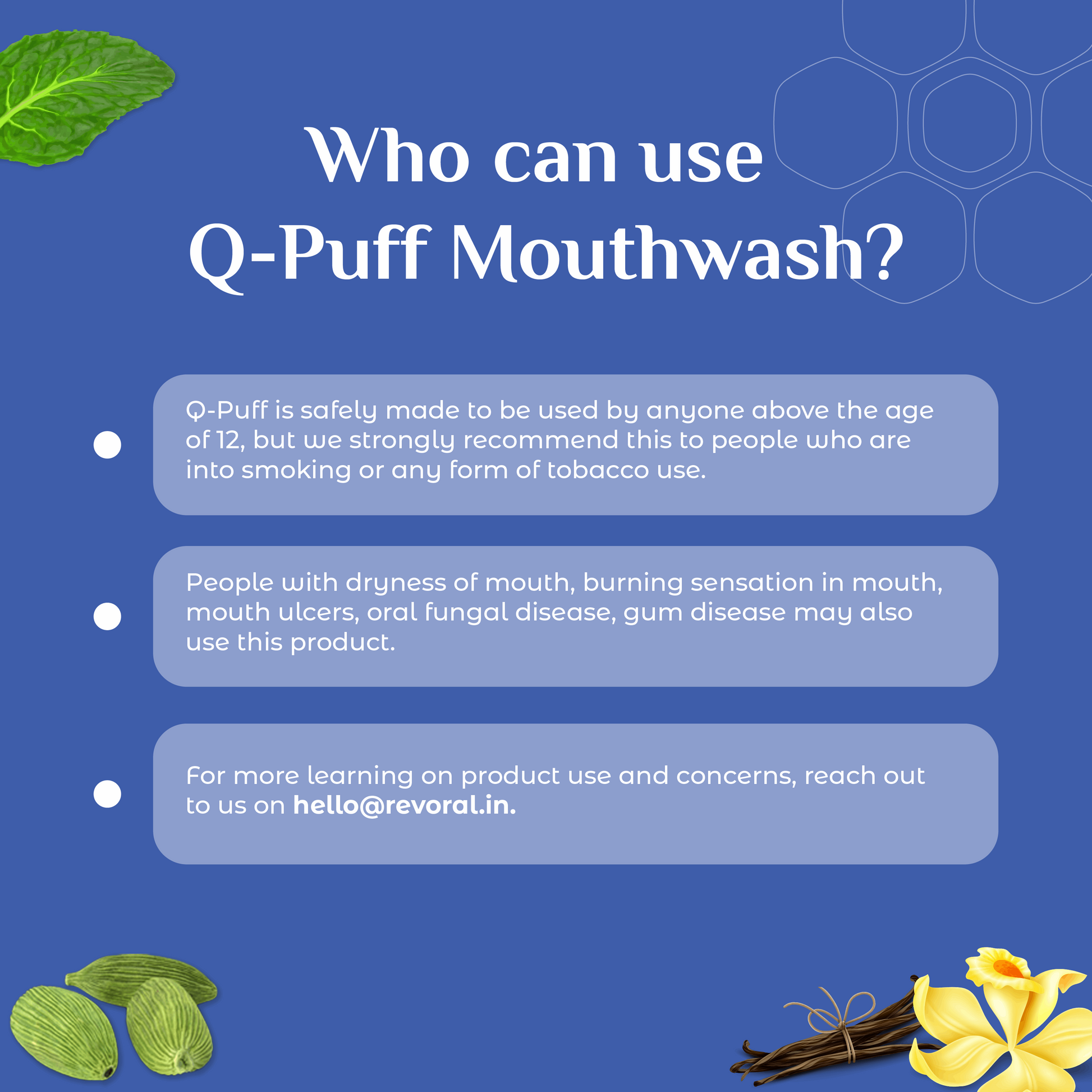 Pocket Q-Puff Mouthwash - Cardamom Mint
